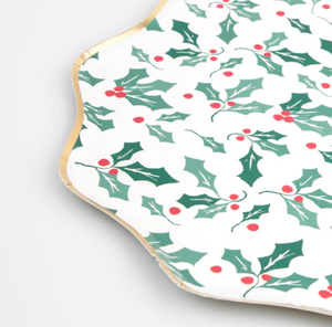 Holly Pattern Side Plates (x 8)