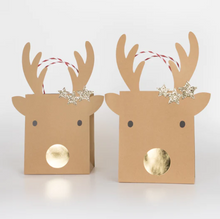 Medium Reindeer With Stars Gift Bags (x 2)