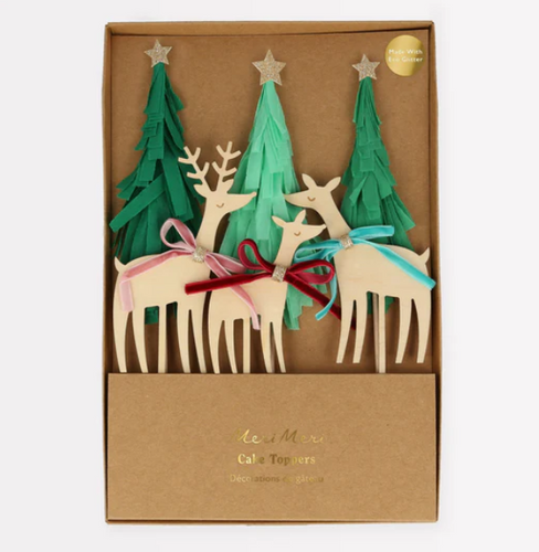 Reindeer Family Cake Toppers (x 6)