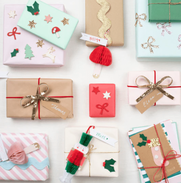 Eco Glitter Bow Stickers (x 8 sheets)