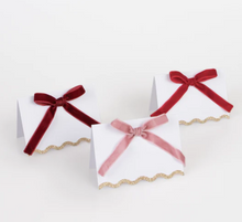 Velvet Bow Place Cards (x 6)