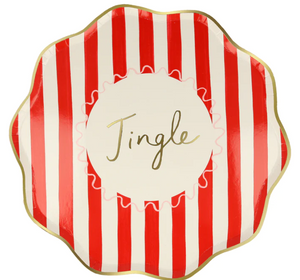 Striped Dinner Plates (x 8)
