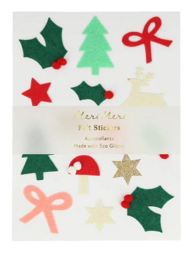 Felt Christmas Icon Stickers (x 4 sheets)