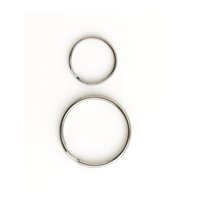 Key Rings L Silver , 4 pieces