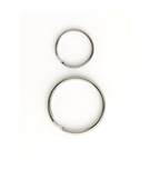 Key Rings L Silver , 4 pieces