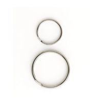 Key Rings L Silver , 4 pieces