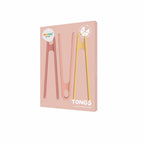 Coral/Yellow Tongs Set