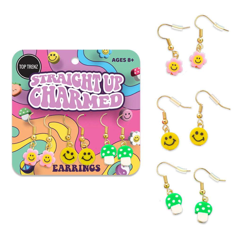 Straight Up Charmed Dangle Earring Sets (3 tipos)