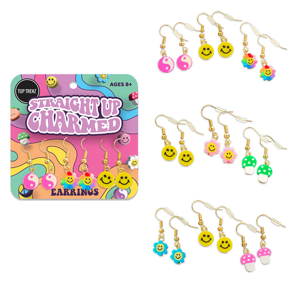 Straight Up Charmed Dangle Earring Sets (3 tipos)