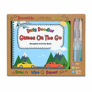 Daily Doodler Reusable Activity Book-Games