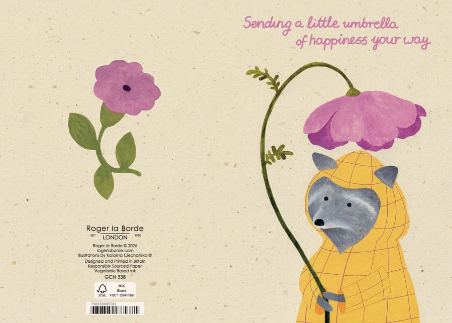 Happy Raccoon, Petite Card Single