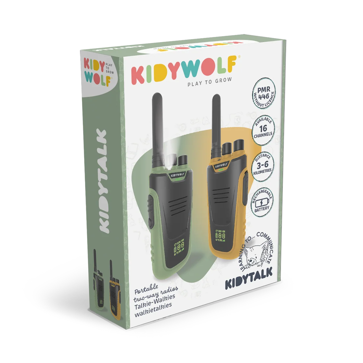 Kidytalk Walkie Talkies Green - Orange