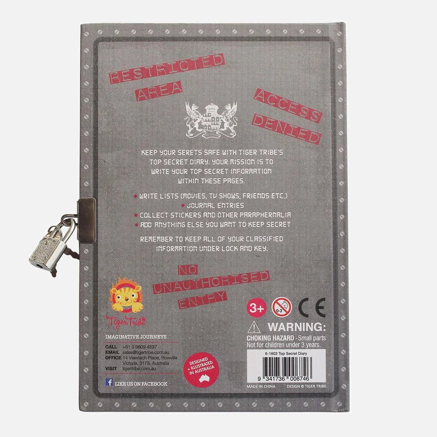 Lockable Diary - Top Secret