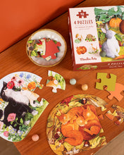 4 minipuzzles de animales (4 x 12 piezas)