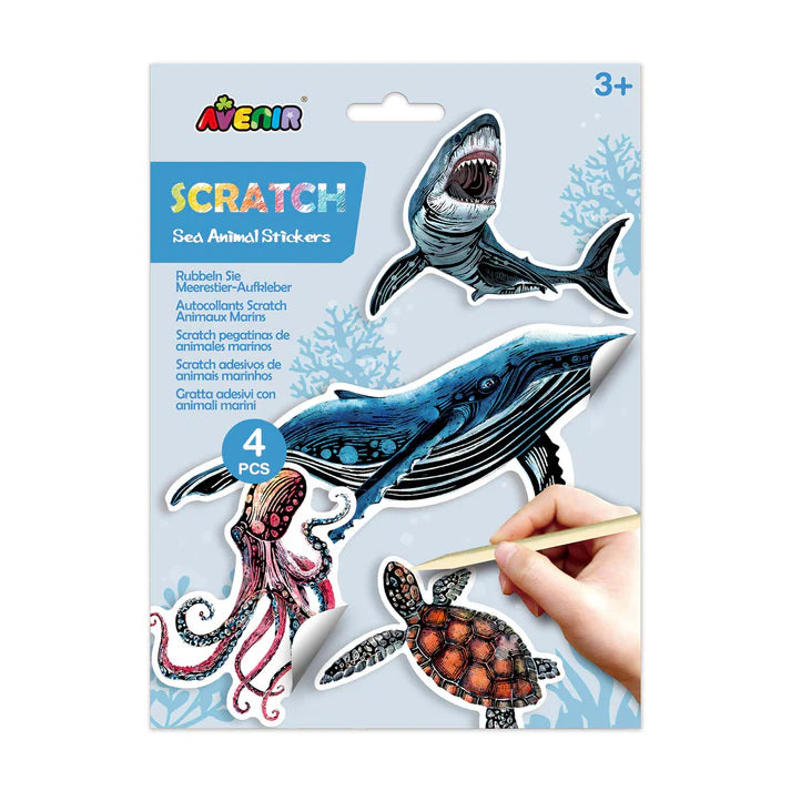 Natural Creation Scratch Sticker Sea Animal