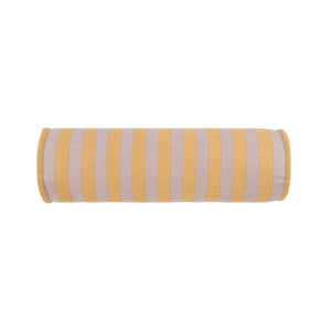 Vibes Cylinder Cushion Lilac Yellow Stripes