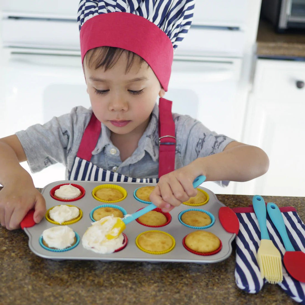 Striped Adult & Youth Apron Boxed Set