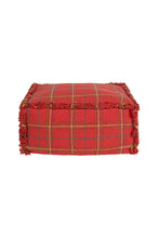 Handloom Pouf Mapple Red