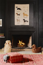 Handloom Pouf Mapple Red