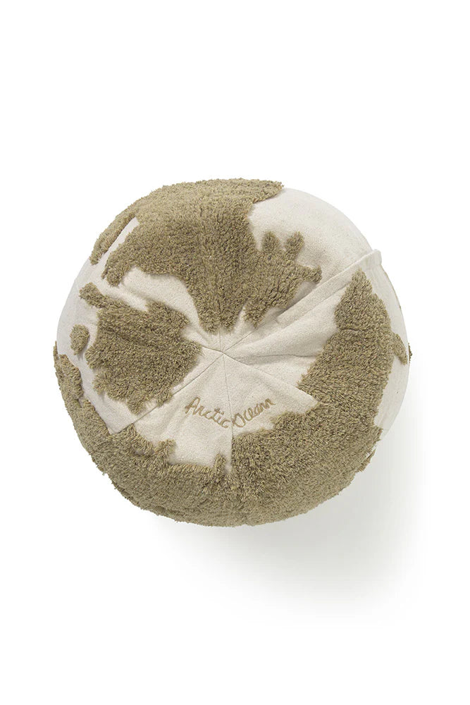 Pouf World Map Rugcycled
