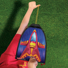Rubber Band Rocket Kite - Space Crusier - Red & Blue