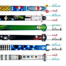 Twice As Nice 2 color click pens-metallic (6 variantes)