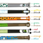 Twice As Nice 2 color click pens (6 animales)