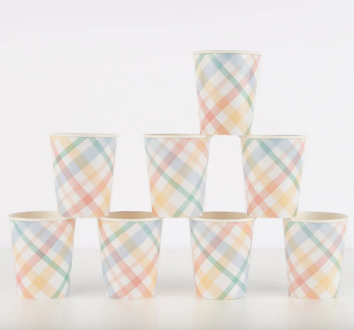 Plaid Pattern Cups