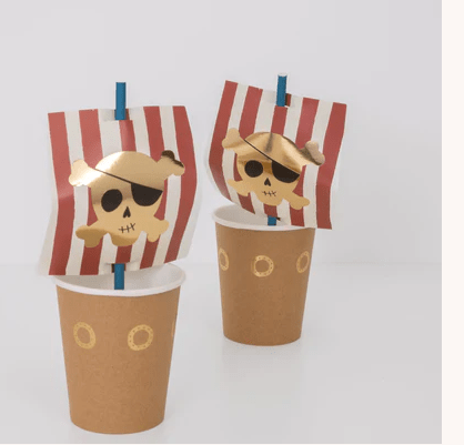 Pirate Cup & Straws Set