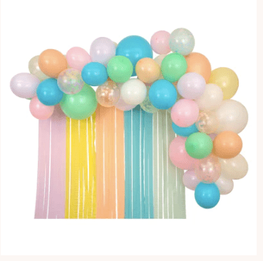 Pastel Balloon & Streamer Garland