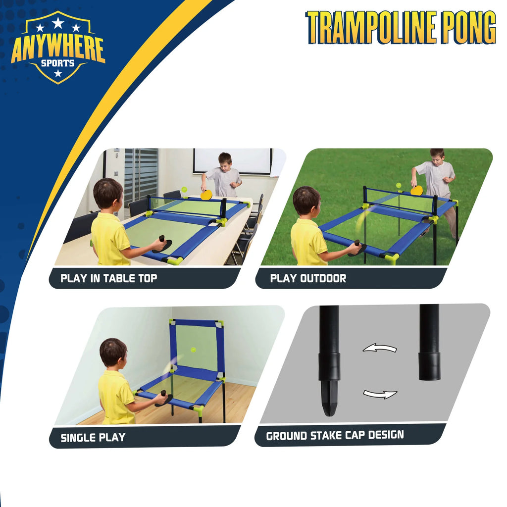 Trampoline Pong - Table Tennis Set