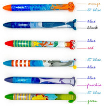 Twice As Nice 2 color click pens- Sea Life (6 animales)