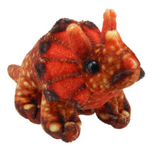 Dinosaur Finger Puppets: Triceratops Orange