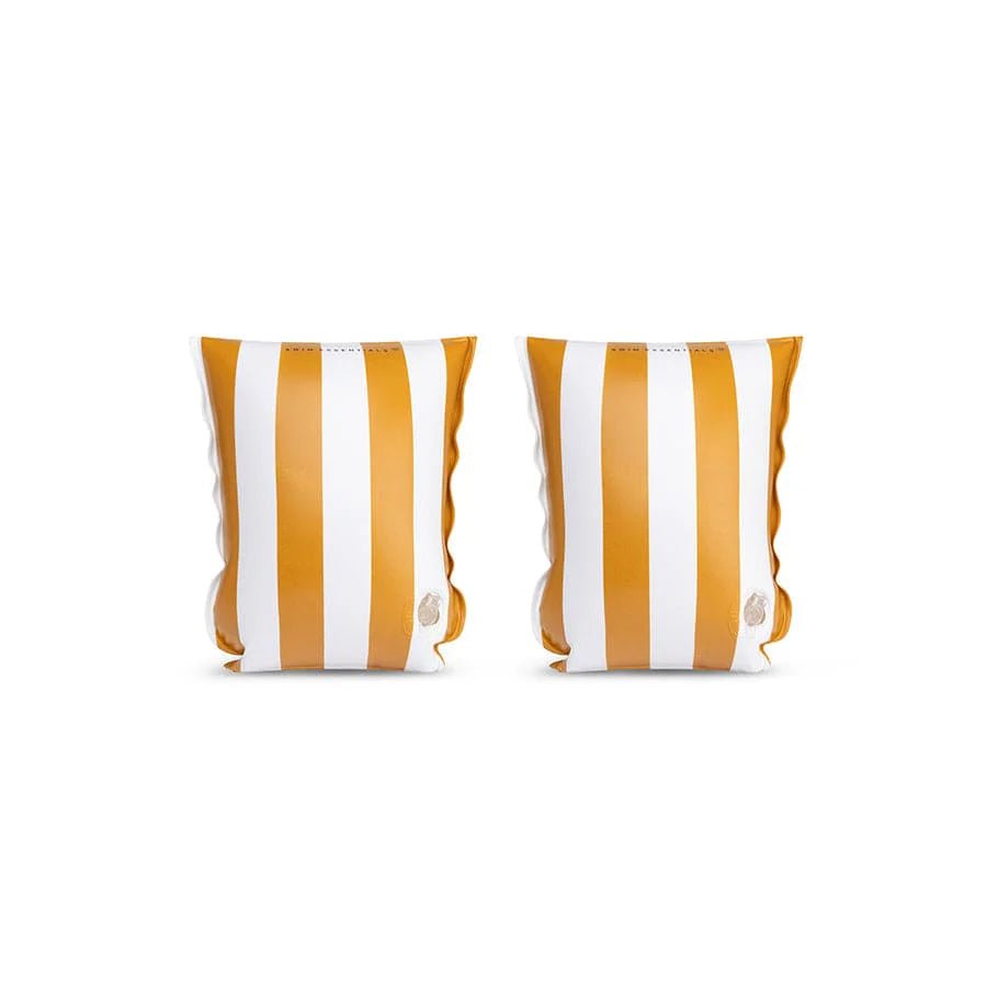 Swimming Armbands Yellow White Striped