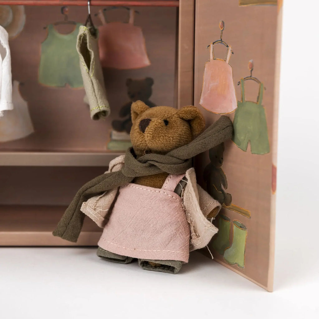 Wooden Wardrobe with Bear