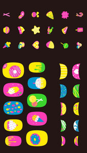 Nail stickers Fluorescent - Cookie