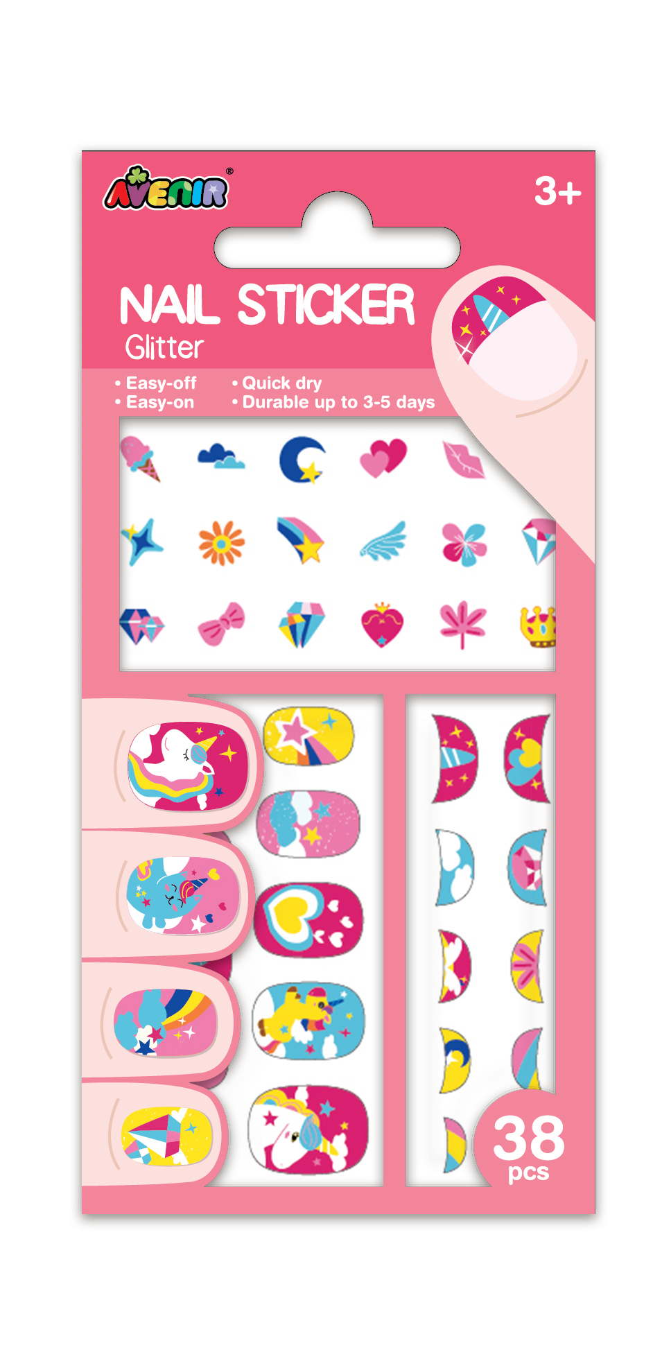 Nail stickers Glitter - Unicorn