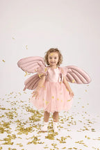 Foil Balloon Butterfly Wings Matte Pink