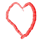 Bordered Red Heart