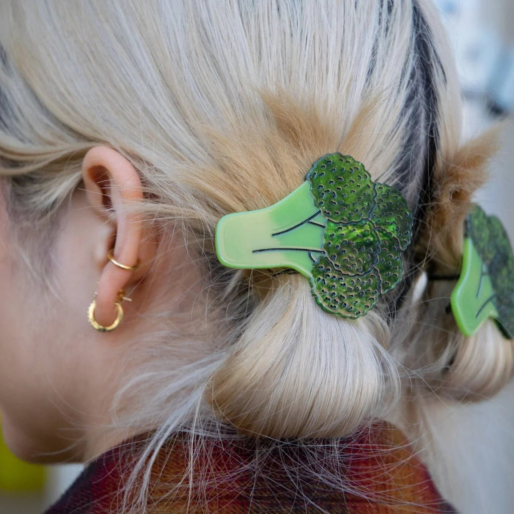 Broccoli Alligator Hair Clip