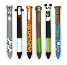 Twice As Nice 2 color click pens (6 animales)
