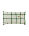 Vibes Rect Cushion Linen Green Windowpane Bird