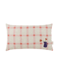 Vibes Rect Cushion Linen Pink Windowpane Tulips