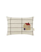 Vibes Rect Cushion Linen Black Grid Home