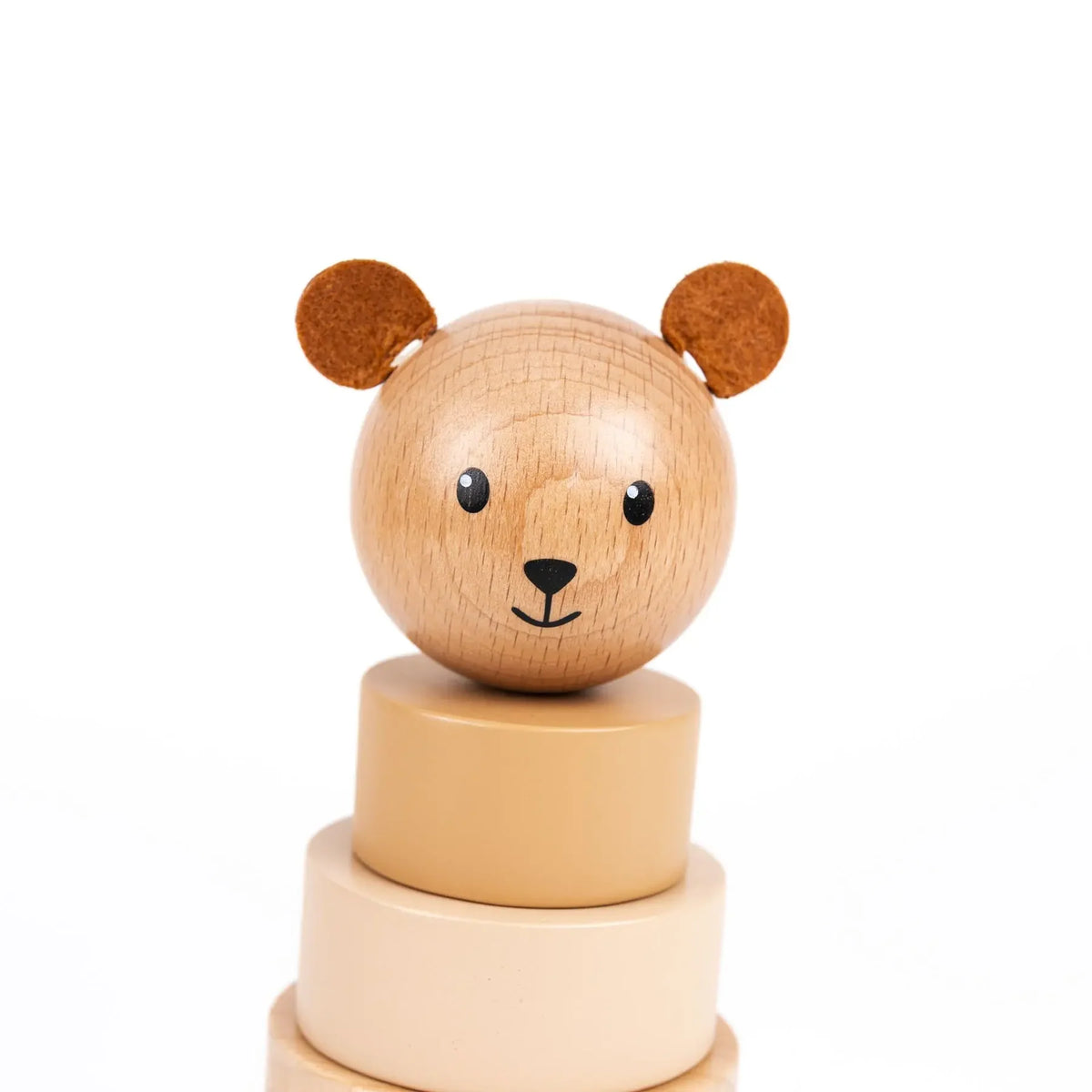 Marcel the bear stacking pyramid