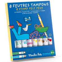 8 rotuladores tampón 2 en 1 Loufoques