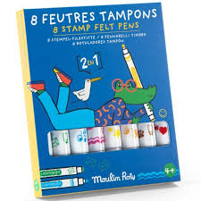 8 rotuladores tampón 2 en 1 Loufoques