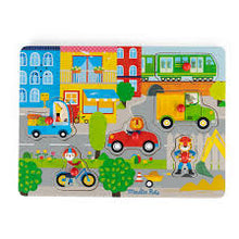 Puzzle sonoro ciudad de madera