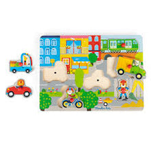 Puzzle sonoro ciudad de madera