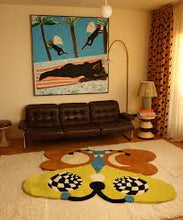 Melody Moon Butterfly Rug Lemon Large